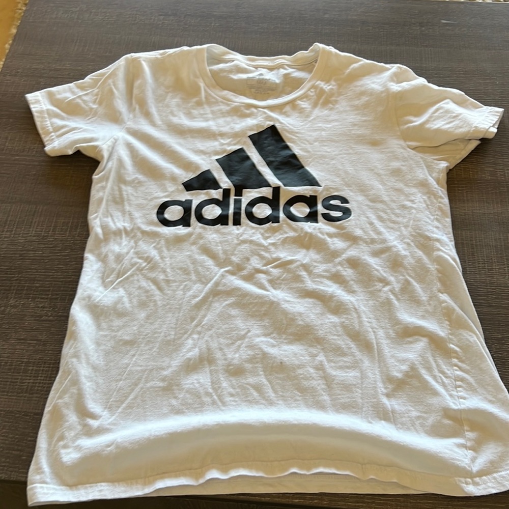 White adidas tee
